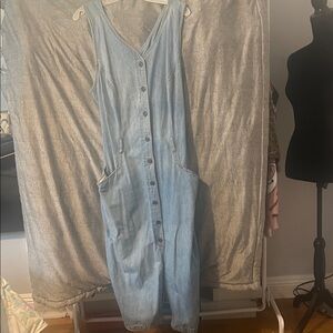 Denim Button-Down Dress